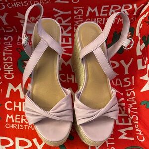 Women's Lavender Wedge Sandals